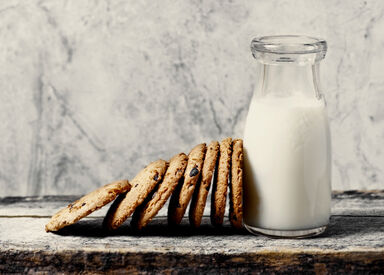 cookies and bottle of milk