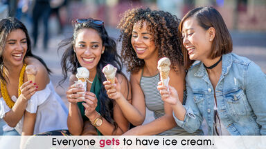 subject verb example everyone gets ice cream