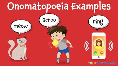 onomatopoeia examples meow achoo ring